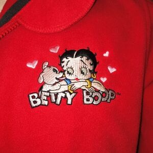 Women's Black and Red Betty Boop Jacket